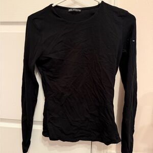 Zara Classic Black Long Sleeve Tee